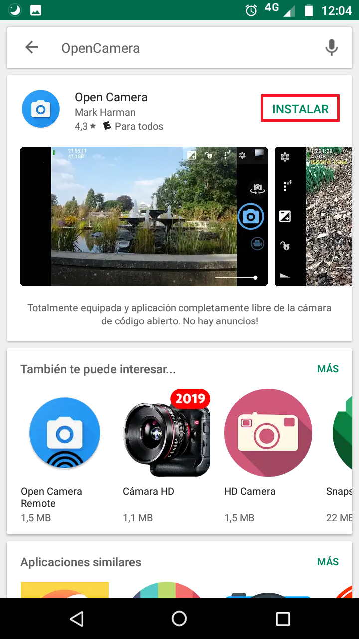 Toque el botón <b class="text-red">Instalar</b>