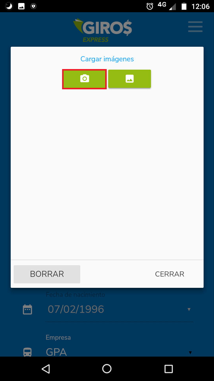 Una vez instalada <b class="text-blue">OpenCamera</b> abra la app de giros