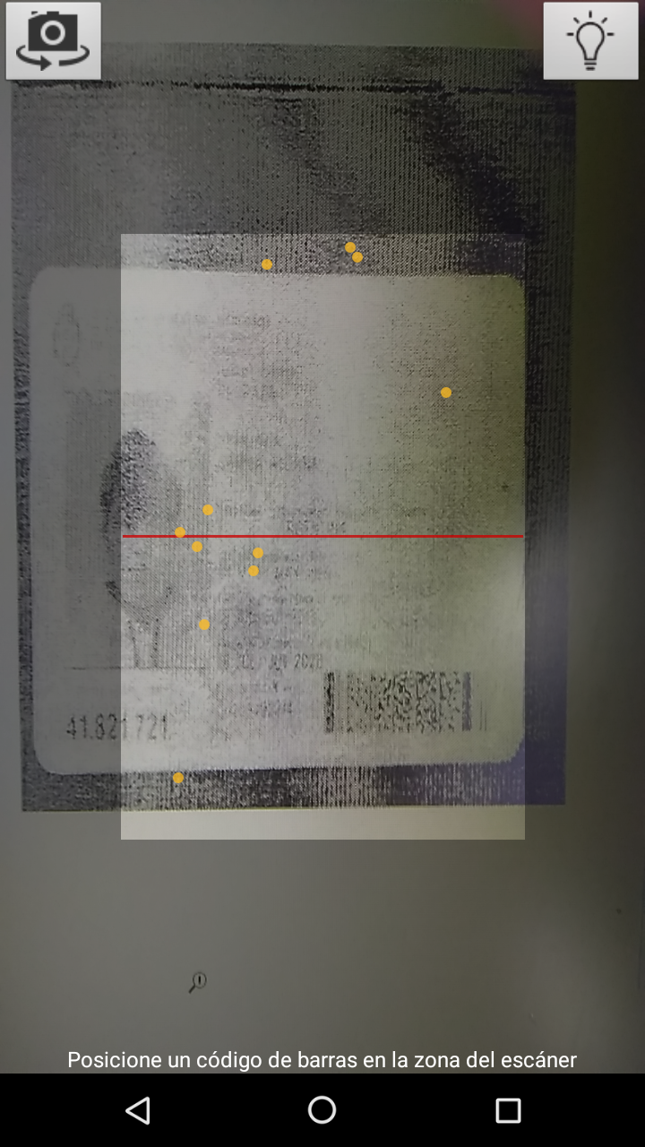 Capture el código del DOCUMENTO (DNI)