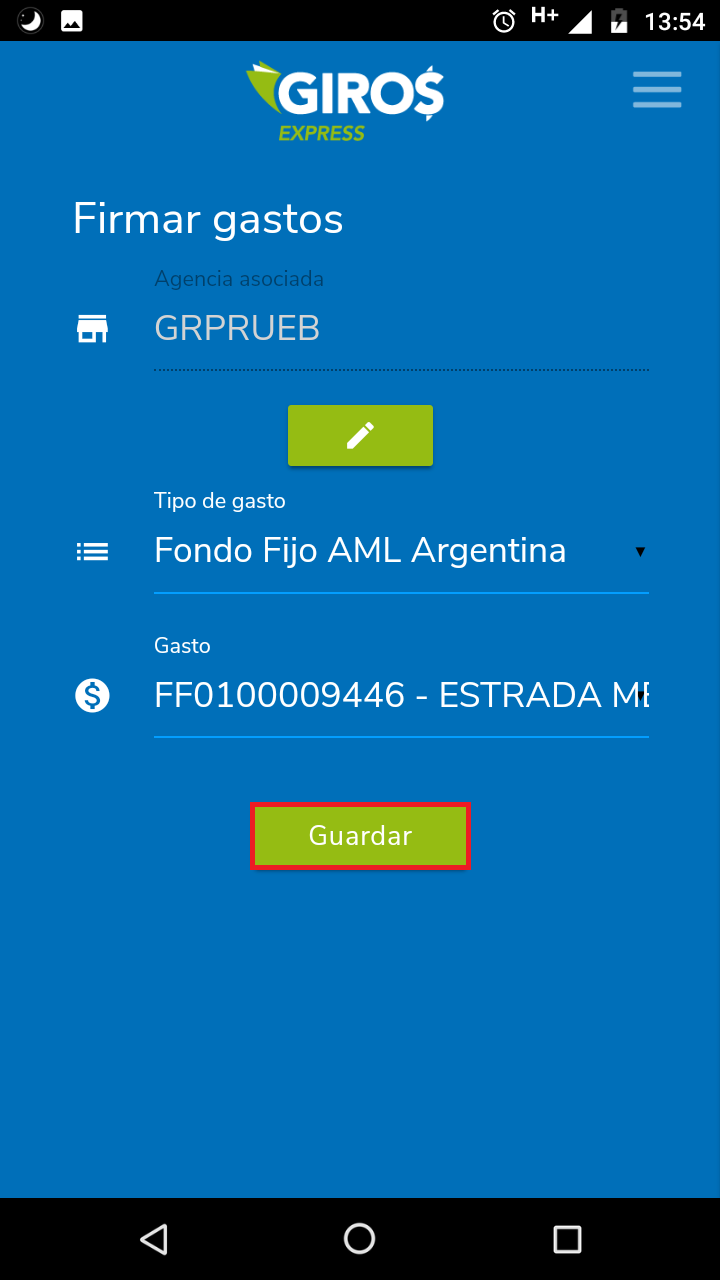 Haga click en "Guardar archivo"