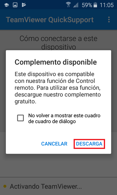 Presione en <b class="text-red">Descarga</b>