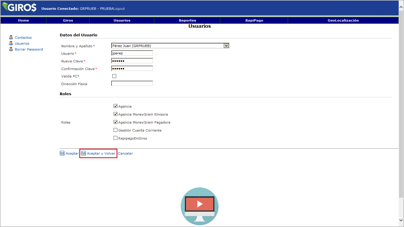 Capture el código del DOCUMENTO (DNI)